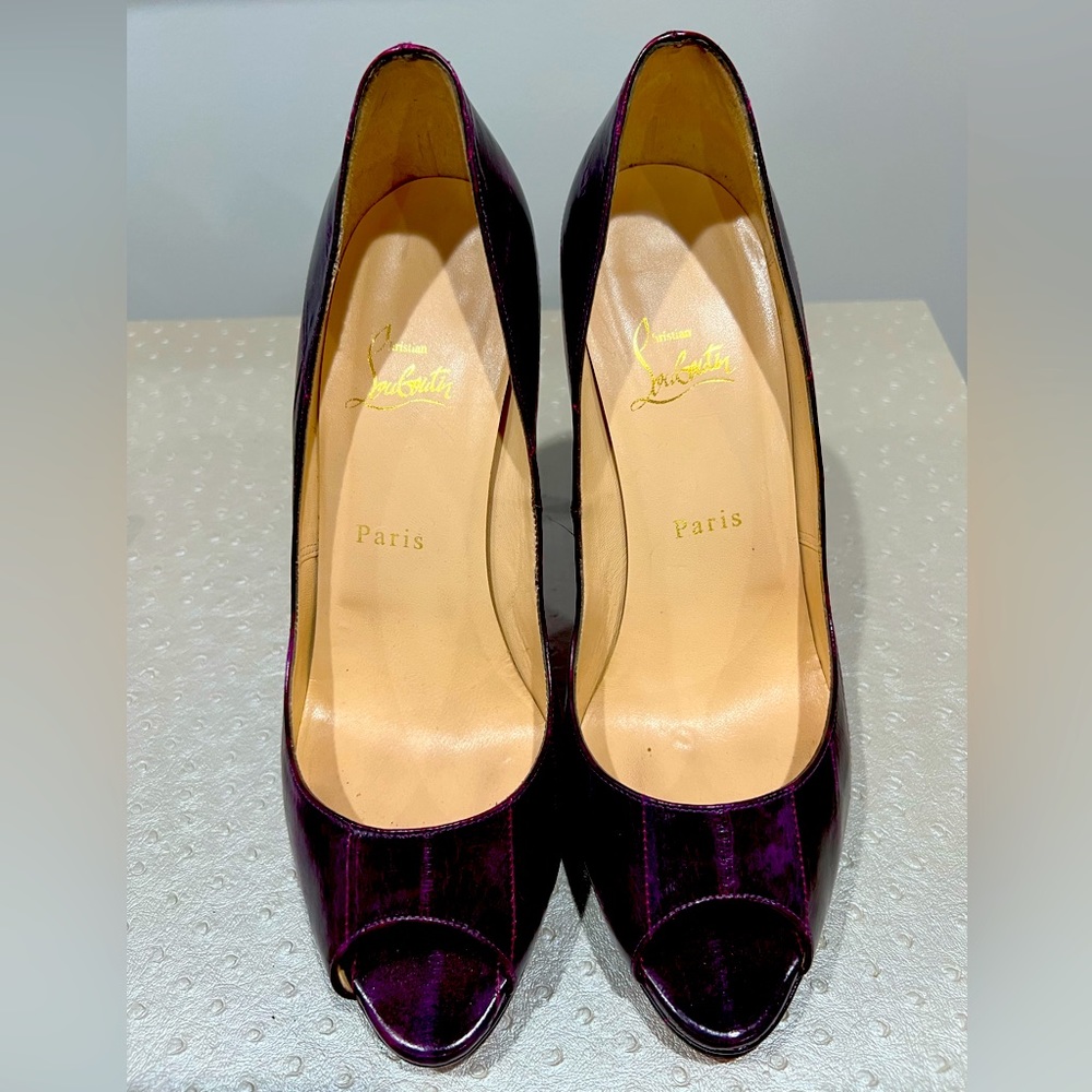 Purple python louboutins